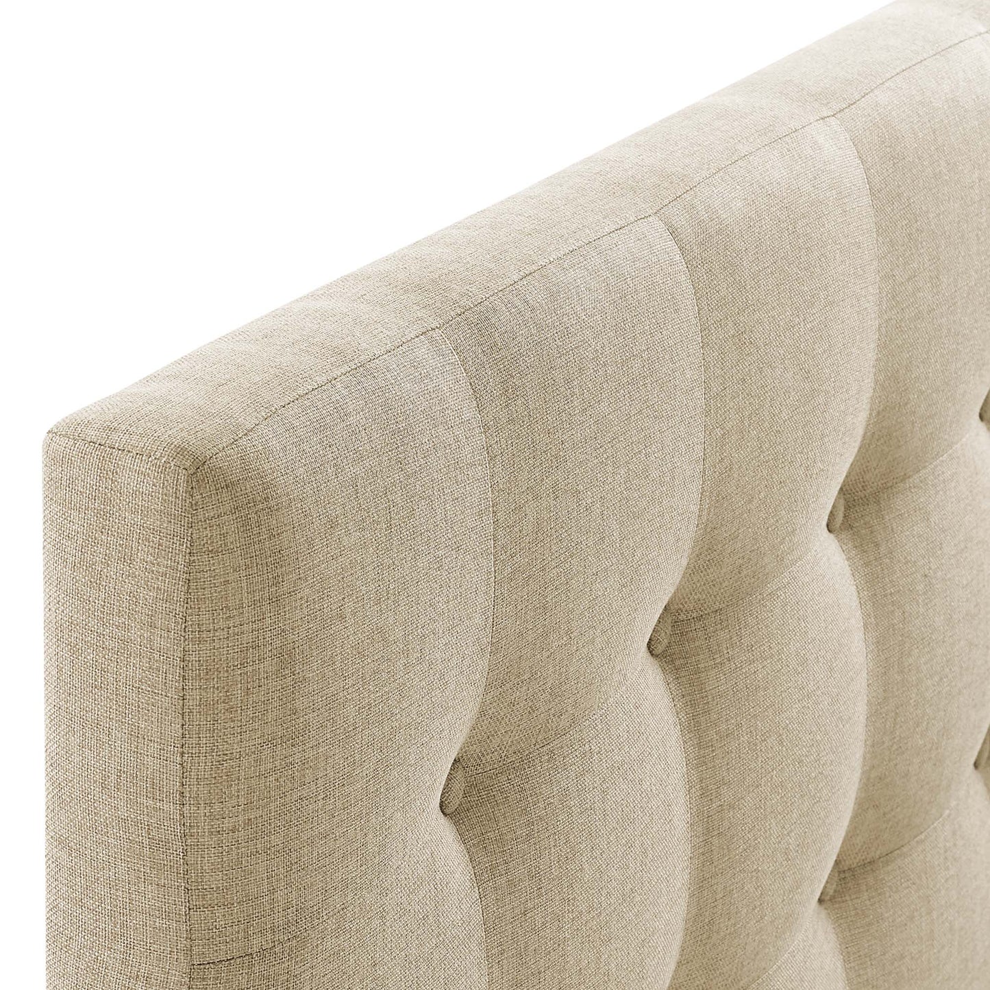 Emily Upholstered Fabric Queen Headboard by Modway Beige