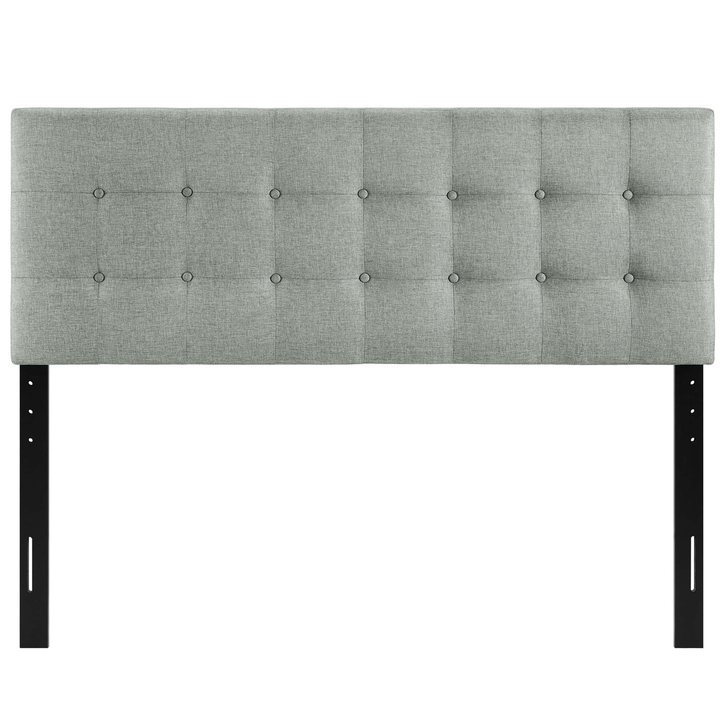 Emily Upholstered Fabric Queen Headboard by Modway Gray