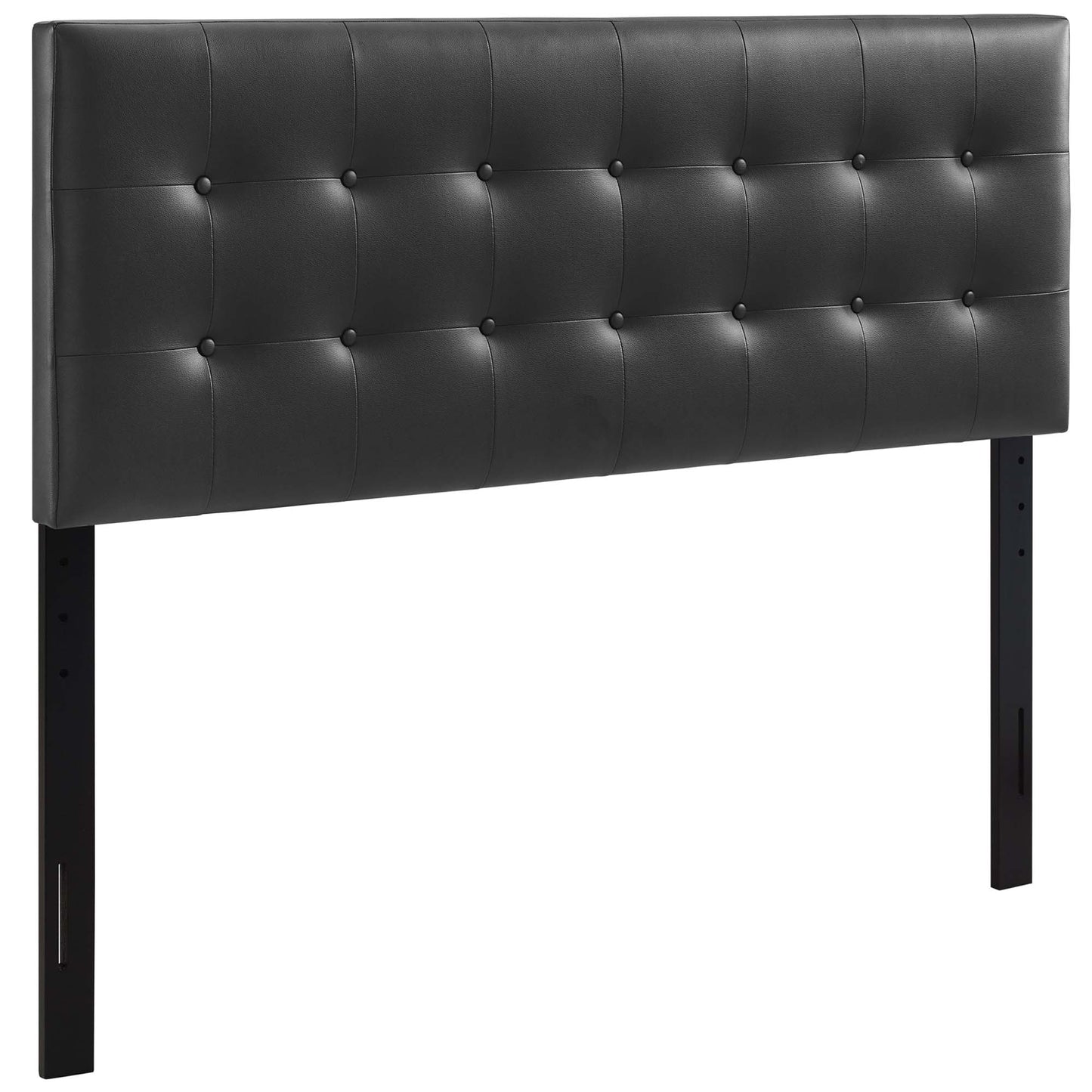 Emily Upholstered Vinyl Queen Headboard by Modway Black