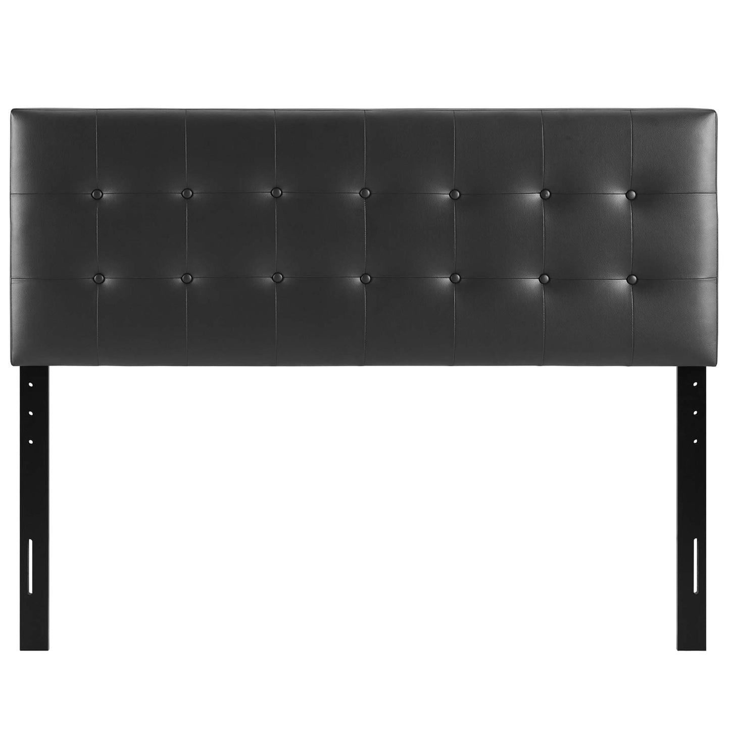 Emily Upholstered Vinyl Queen Headboard by Modway Black