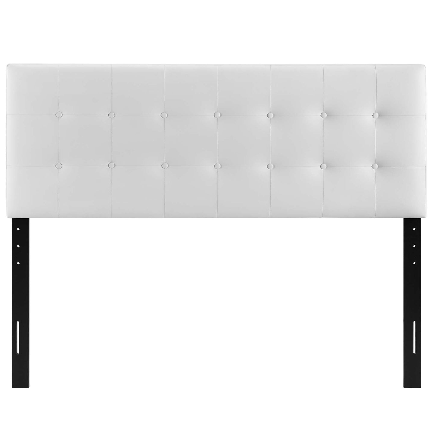 Emily Upholstered Vinyl Queen Headboard by Modway White