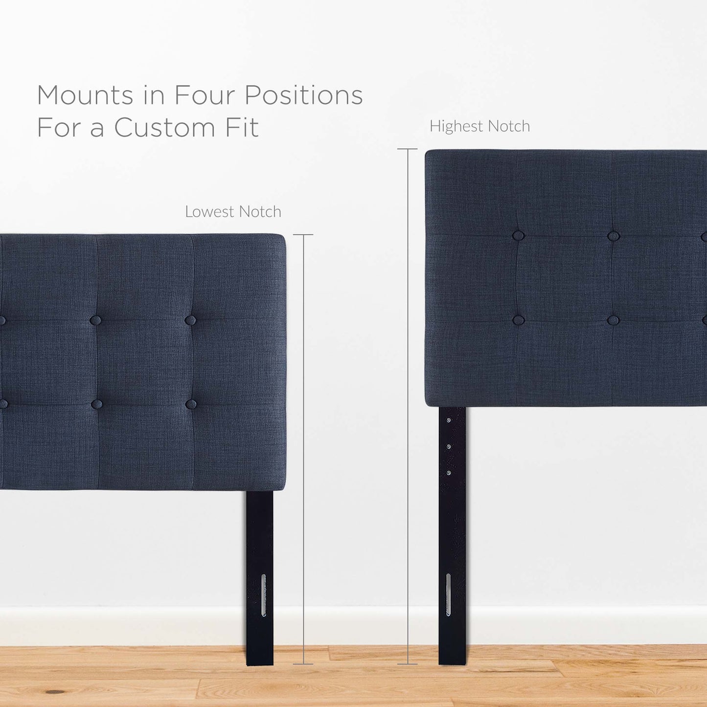 Emily Upholstered Headboard by Modway - Full, King, Queen, Twin, Vinyl, Fabric