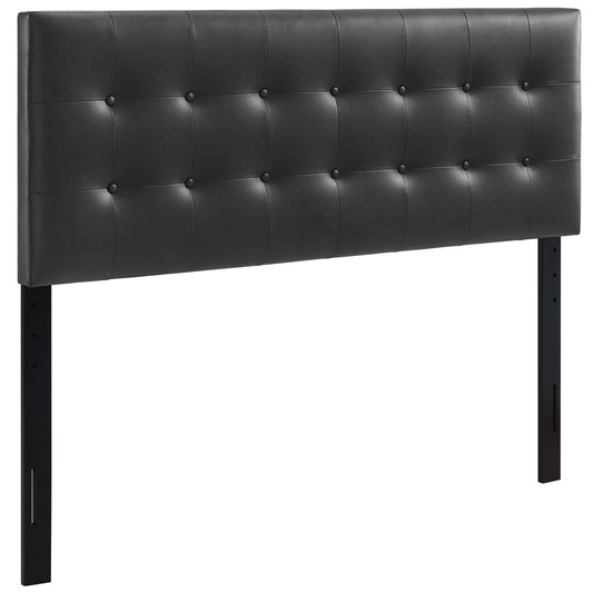 Emily Upholstered Vinyl Full Headboard by Modway Black MOD-5173-BLK