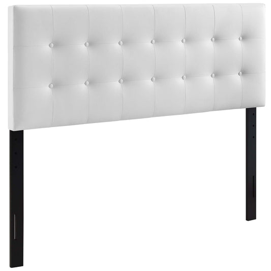 Emily Upholstered Vinyl Full Headboard by Modway White MOD-5173-WHI