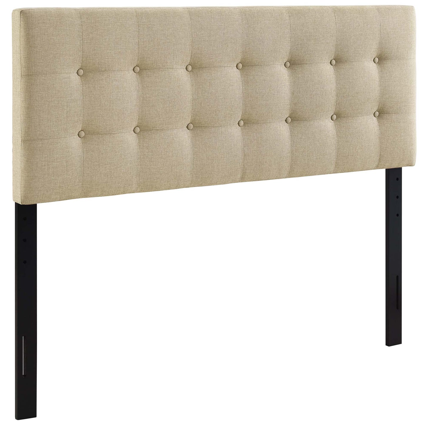 Emily Upholstered Fabric King Headboard by Modway Beige