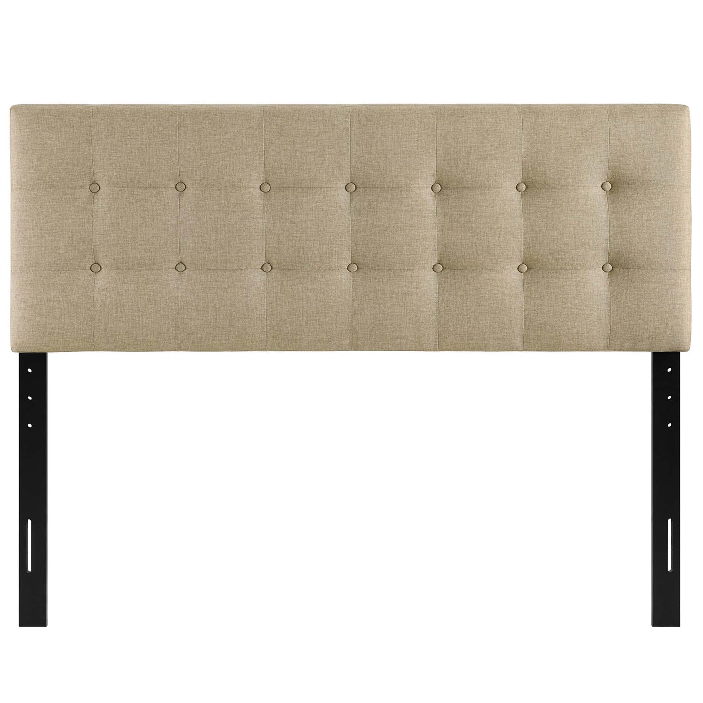 Emily Upholstered Fabric King Headboard by Modway Beige
