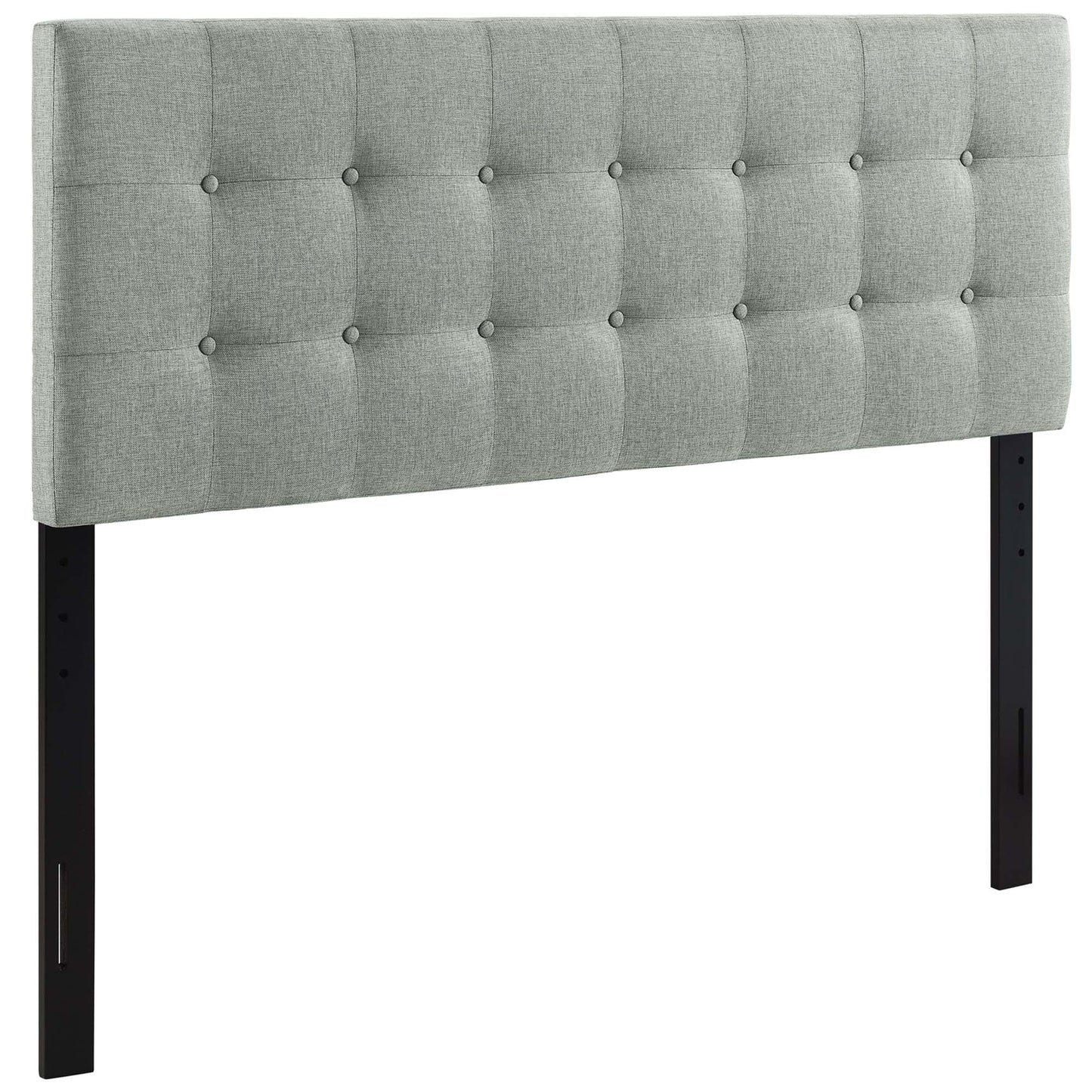 Emily Upholstered Fabric King Headboard by Modway Gray