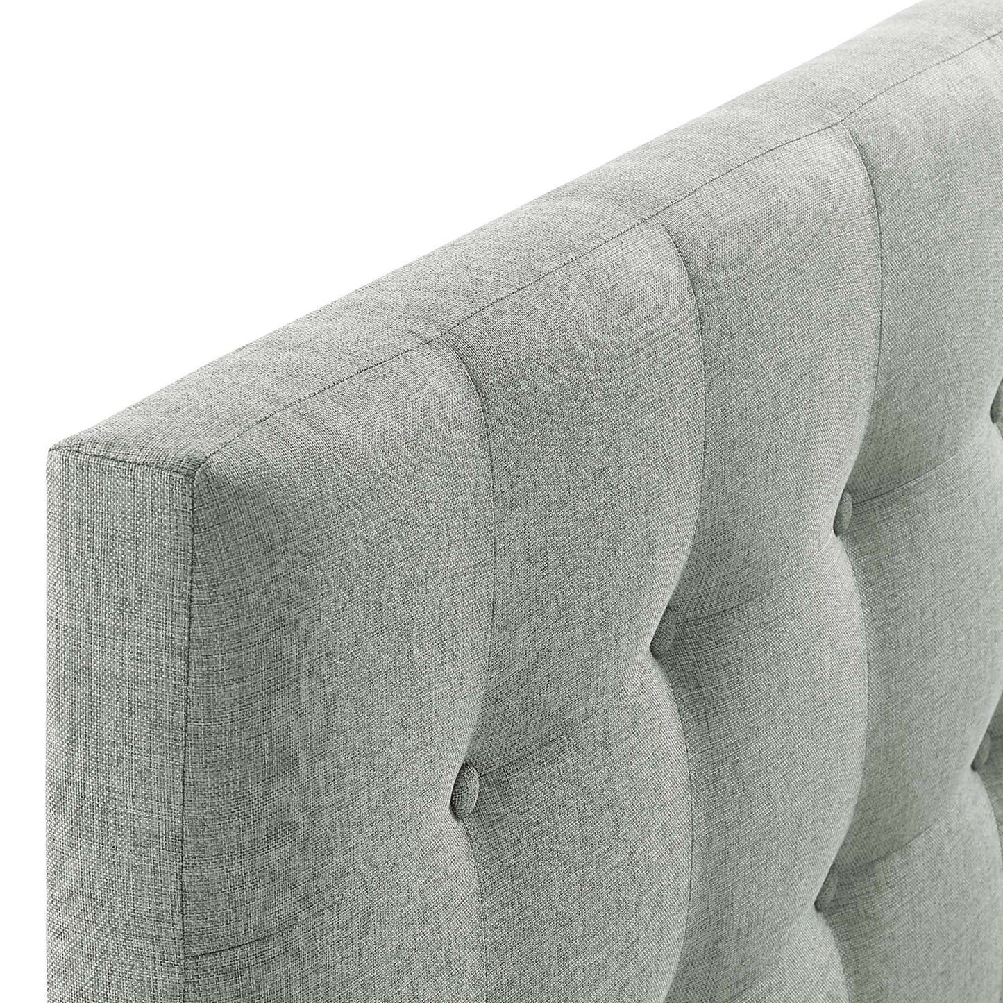 Emily Upholstered Fabric King Headboard by Modway Gray