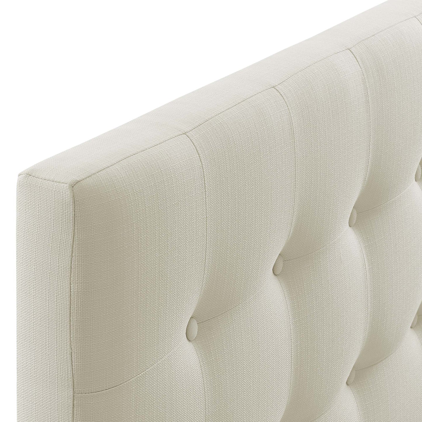 Emily Upholstered Fabric King Headboard by Modway Ivory