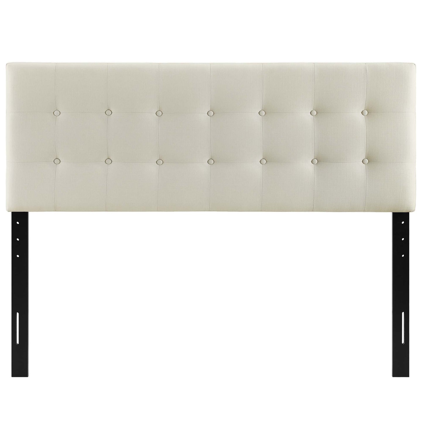 Emily Upholstered Fabric King Headboard by Modway Ivory