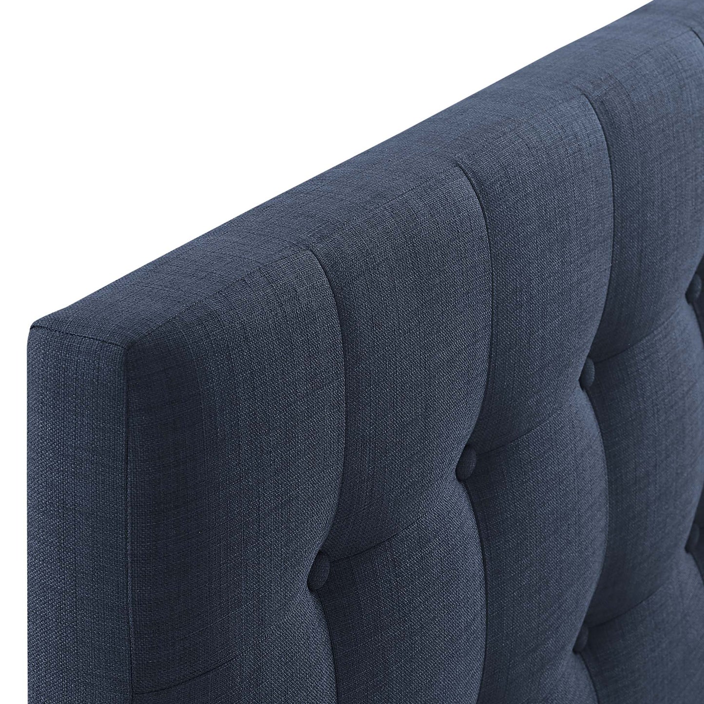 Emily Upholstered Fabric King Headboard by Modway Navy