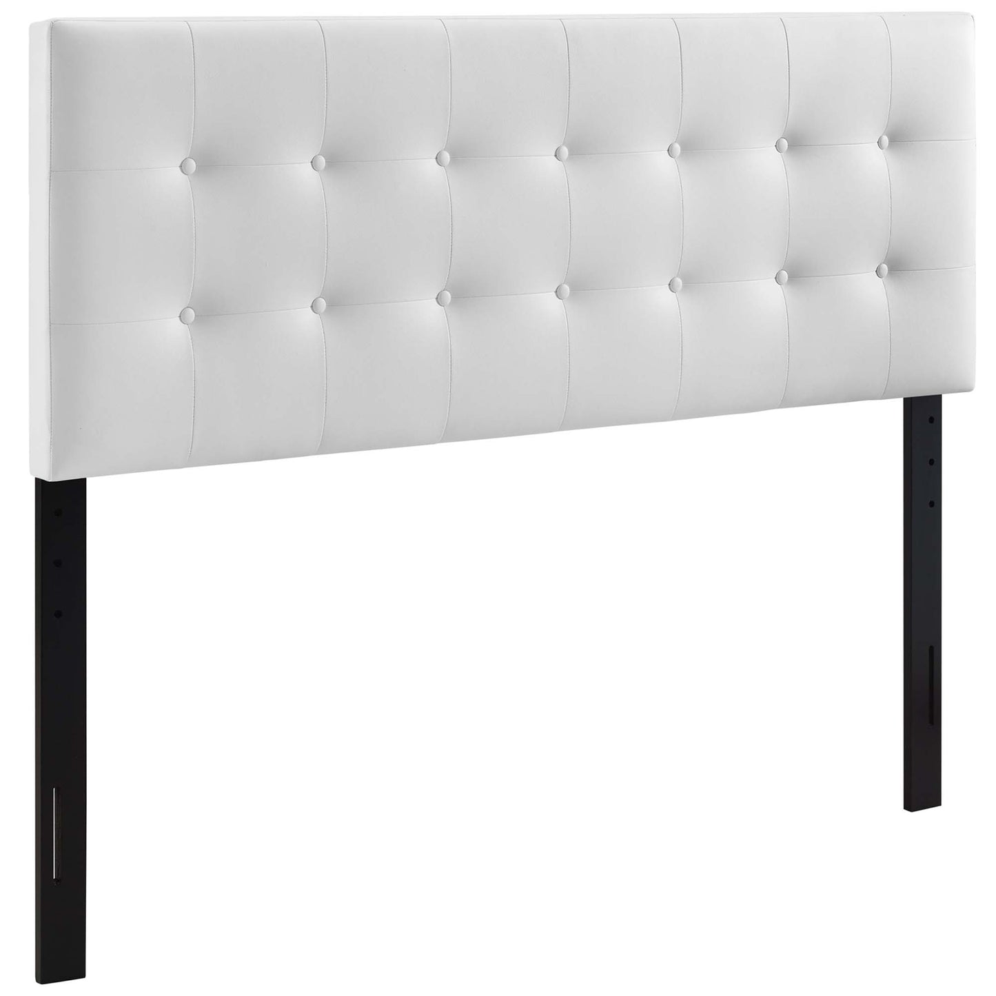 Emily Upholstered Vinyl King Headboard by Modway White