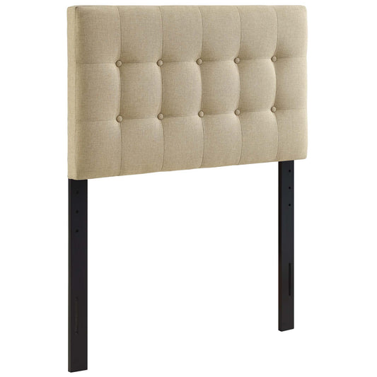 Emily Upholstered Fabric Twin Headboard by Modway Beige MOD-5176-BEI
