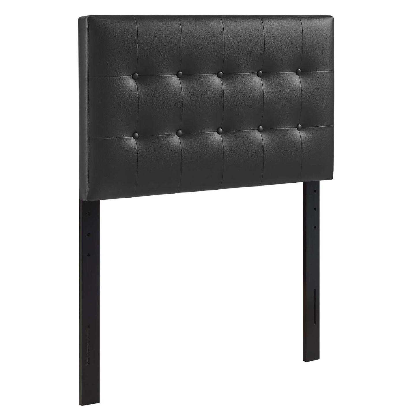 Emily Upholstered Vinyl Twin Headboard by Modway Black MOD-5177-BLK