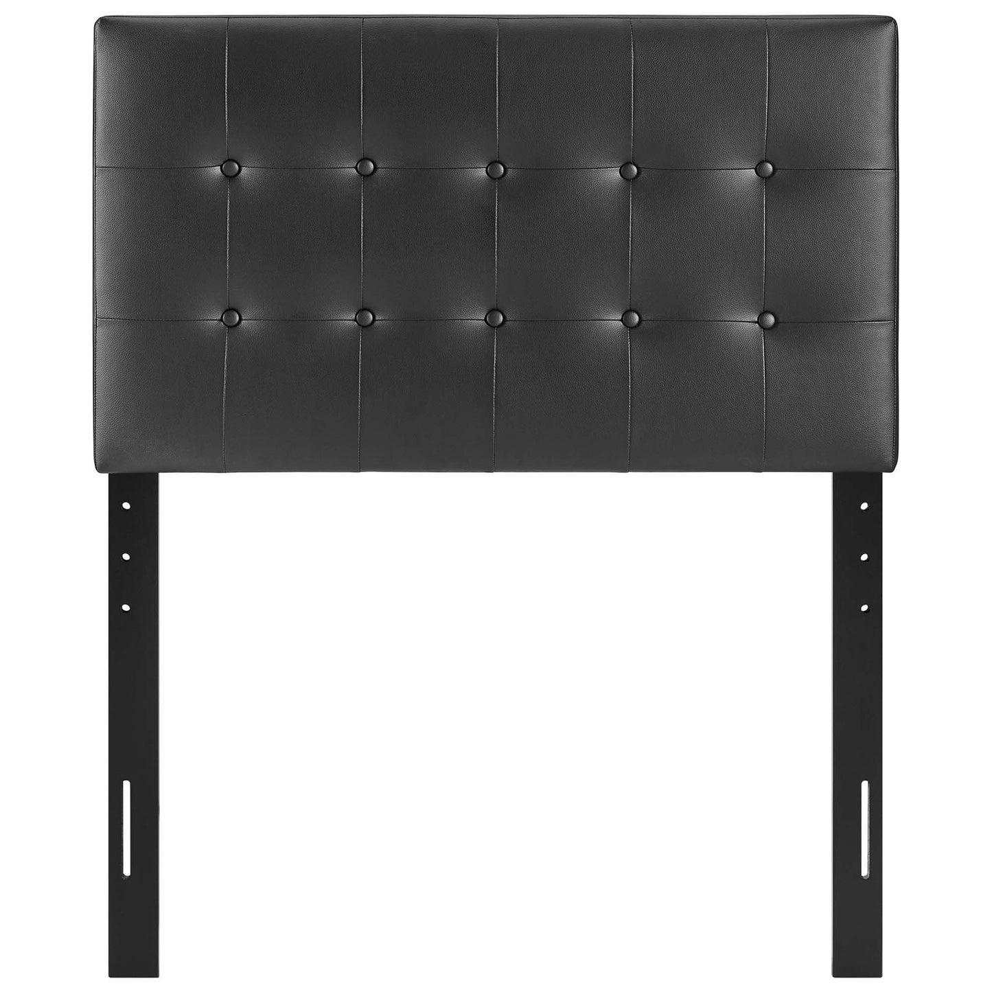 Emily Upholstered Vinyl Twin Headboard by Modway Black MOD-5177-BLK