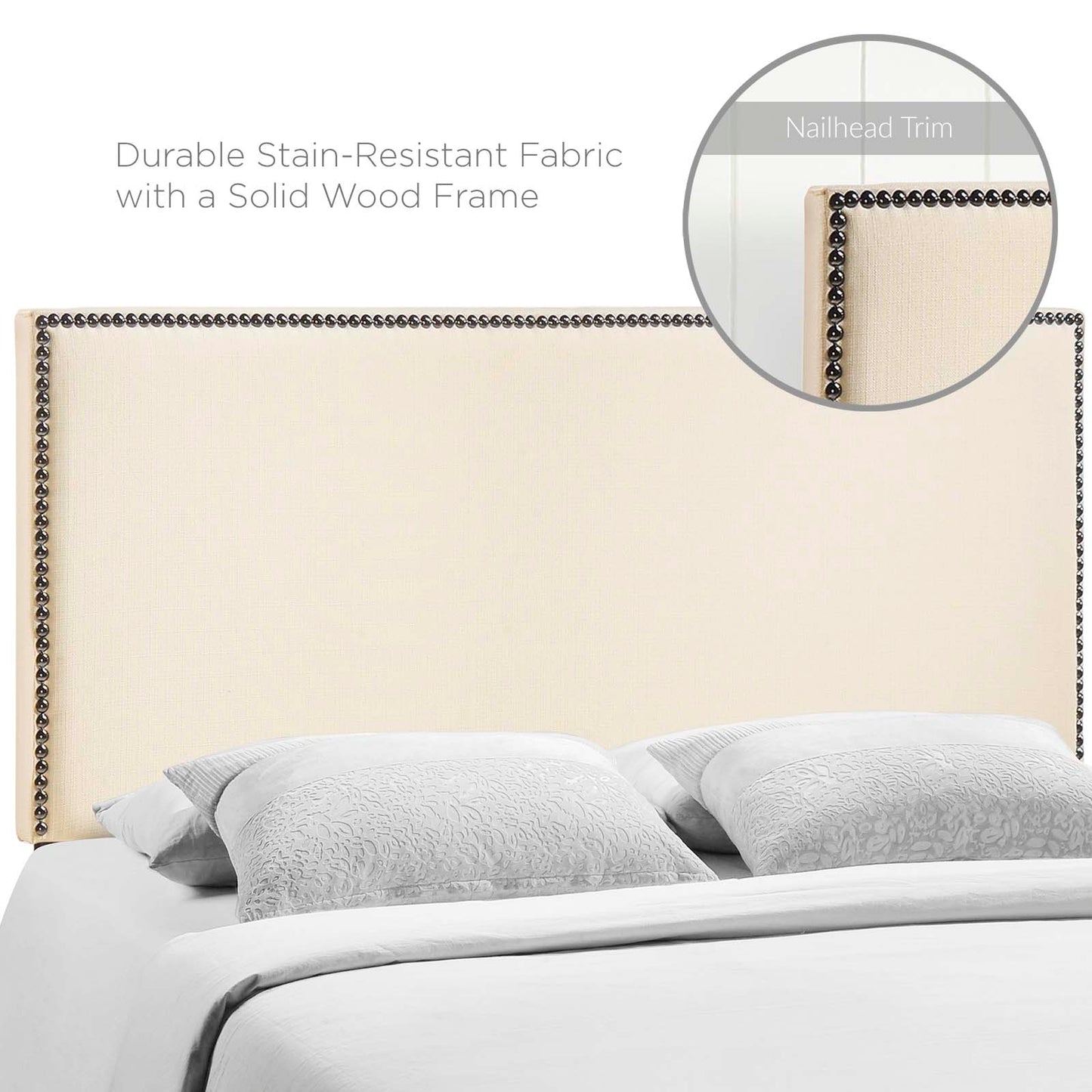 Region Nailhead Upholstered Queen Headboard by Modway MOD-5215-IVO