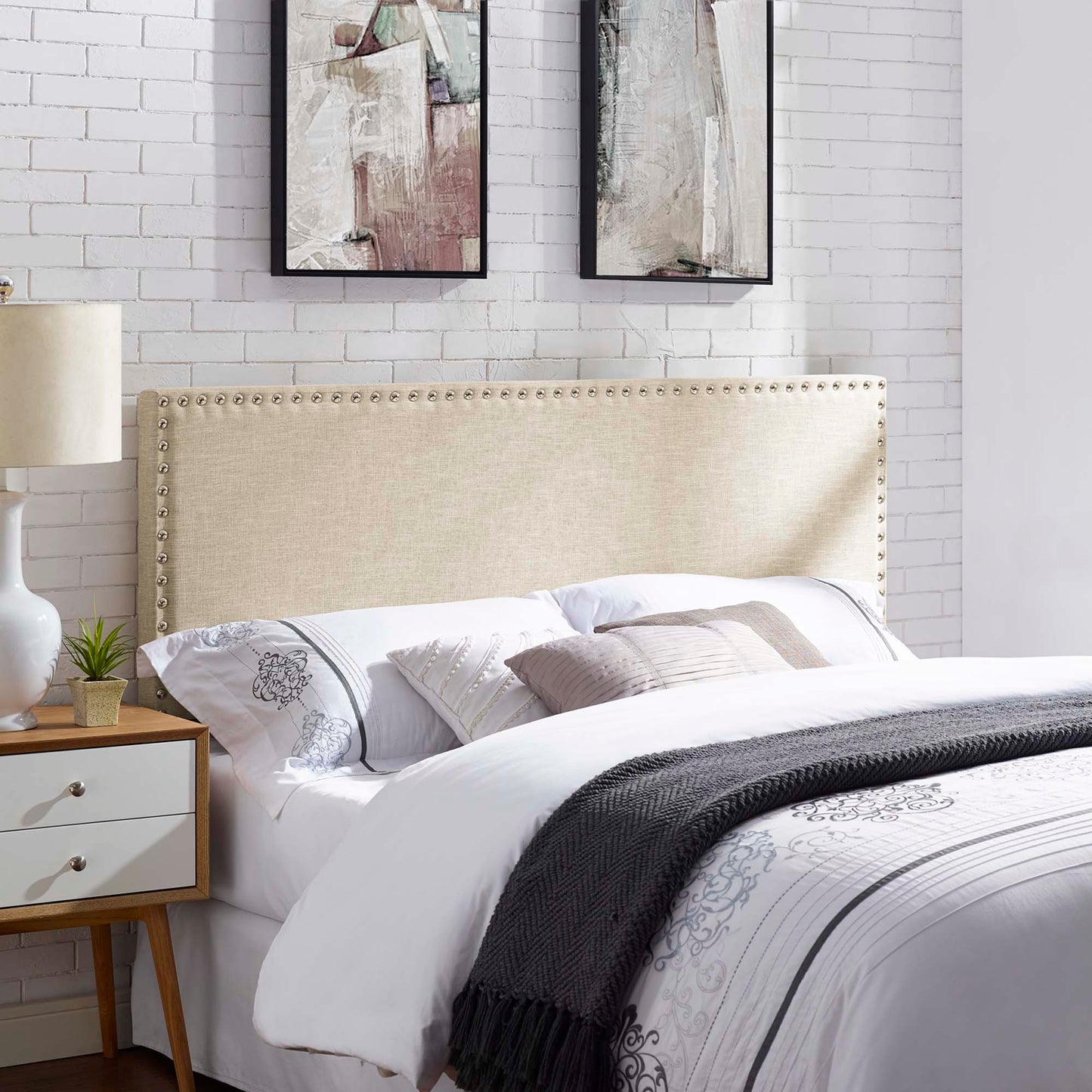 Phoebe Upholstered Fabric Headboard by Modway
