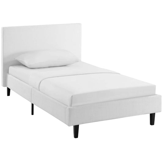 Anya Fabric Twin Bed by Modway MOD-5416-WHI