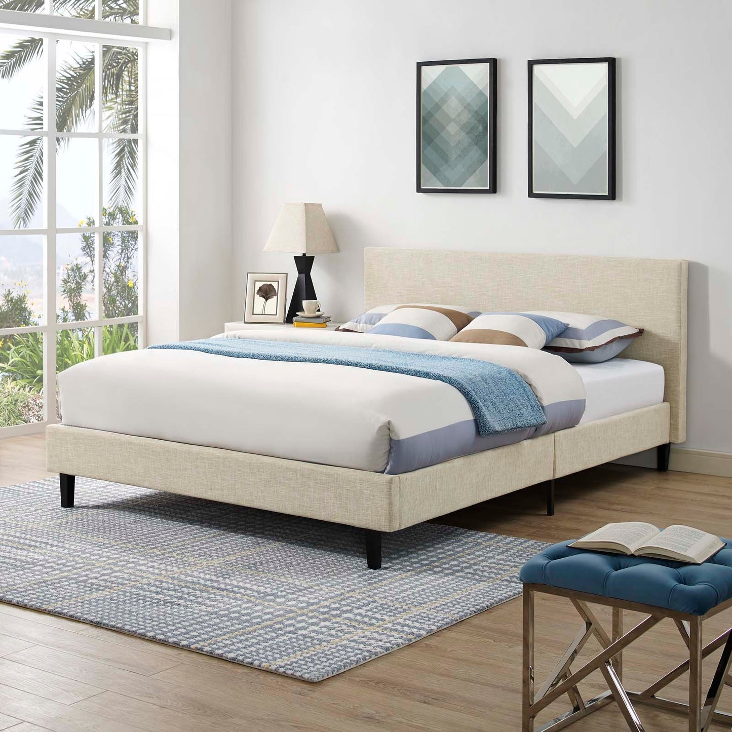 Anya Fabric Full Bed by Modway MOD-5418-BEI