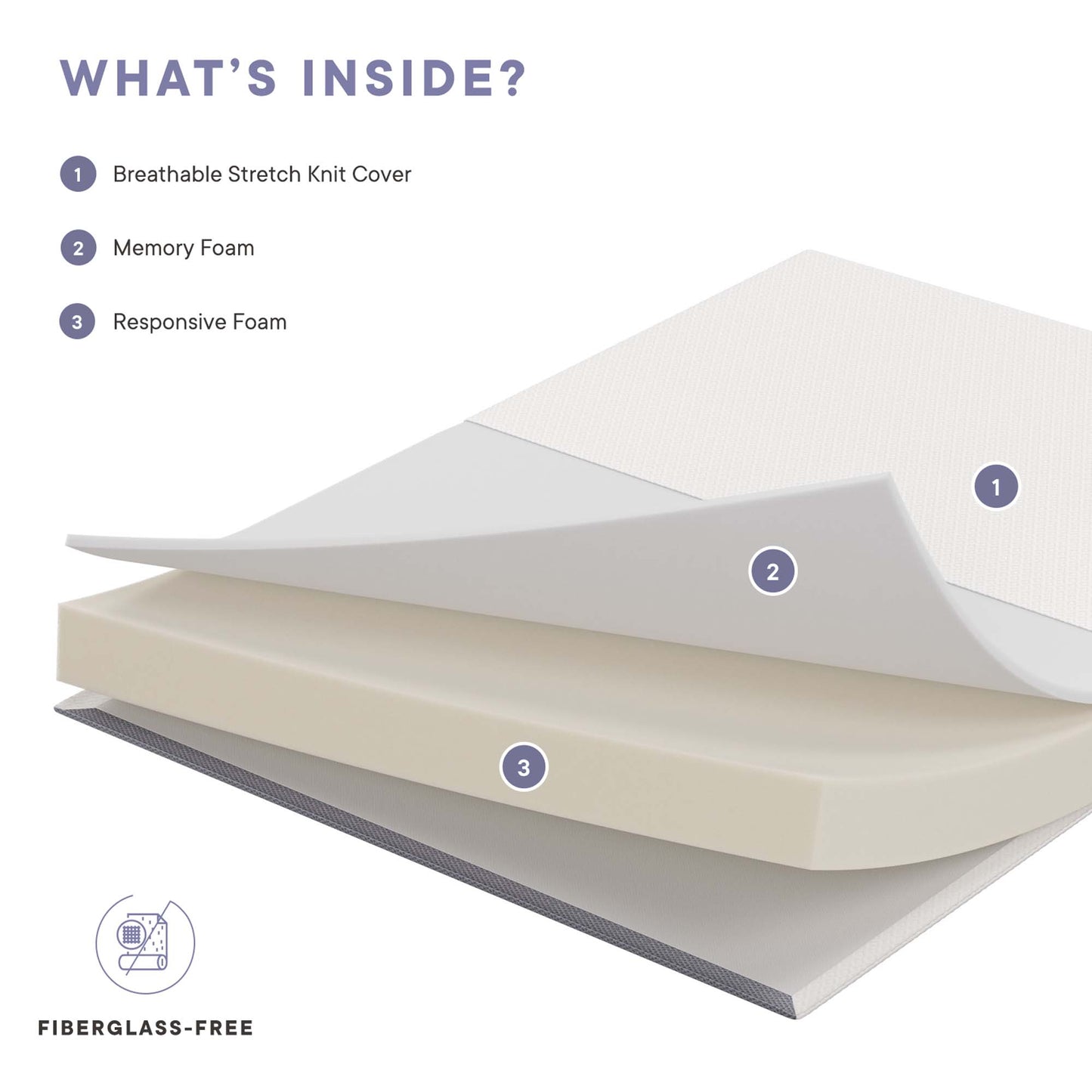 Mila 6" King Mattress by Modway MOD-5736-WHI