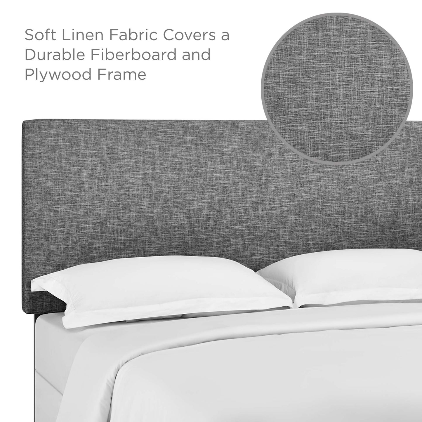 Taylor Upholstered Linen Fabric Headboard by Modway