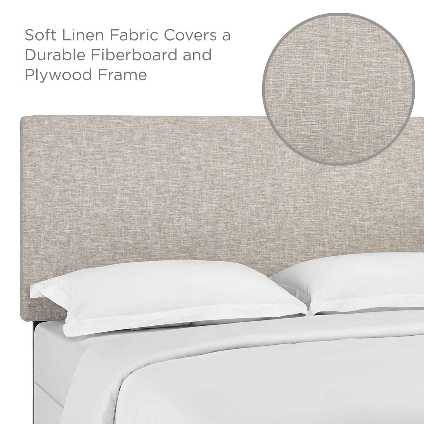 Taylor Upholstered Linen Fabric Headboard by Modway