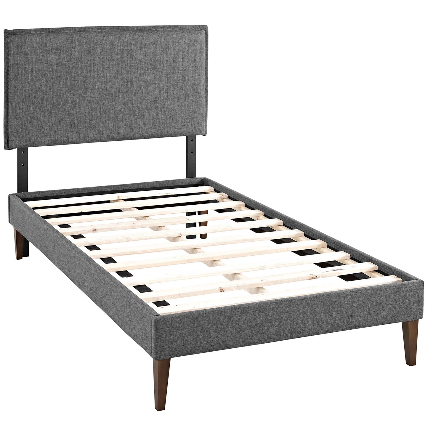 Amaris Fabric Twin Platform Bed with Squared Tapered Legs by Modway MOD-5906-GRY
