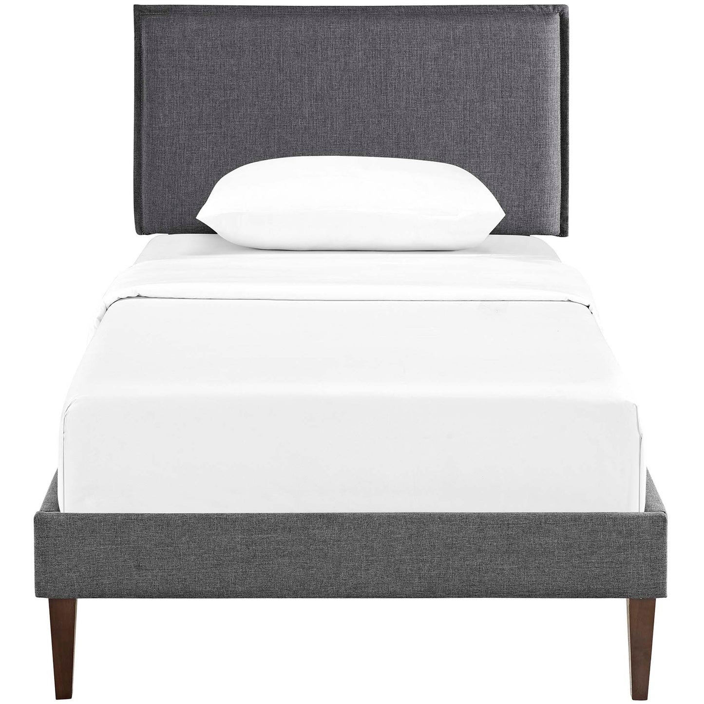 Amaris Fabric Twin Platform Bed with Squared Tapered Legs by Modway MOD-5906-GRY