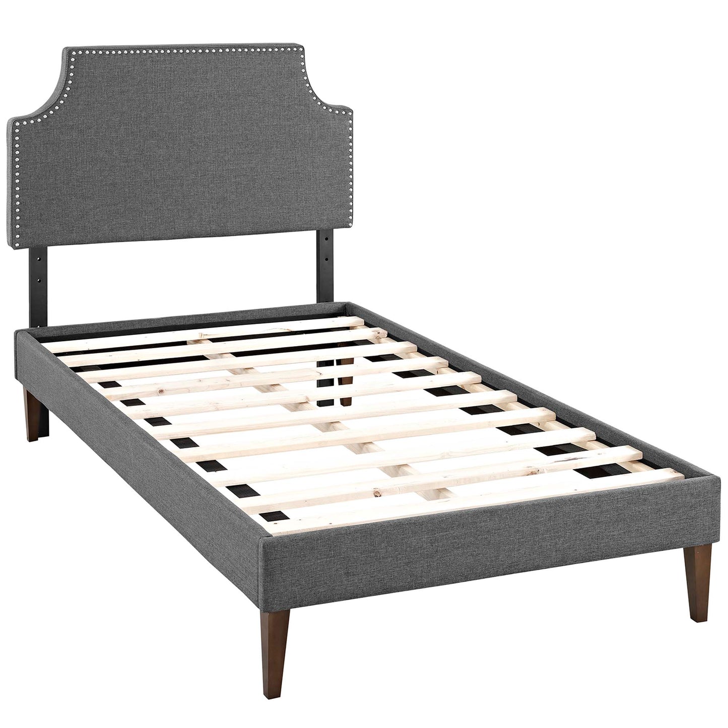 Corene Fabric Twin Platform Bed with Squared Tapered Legs by Modway MOD-5951-GRY