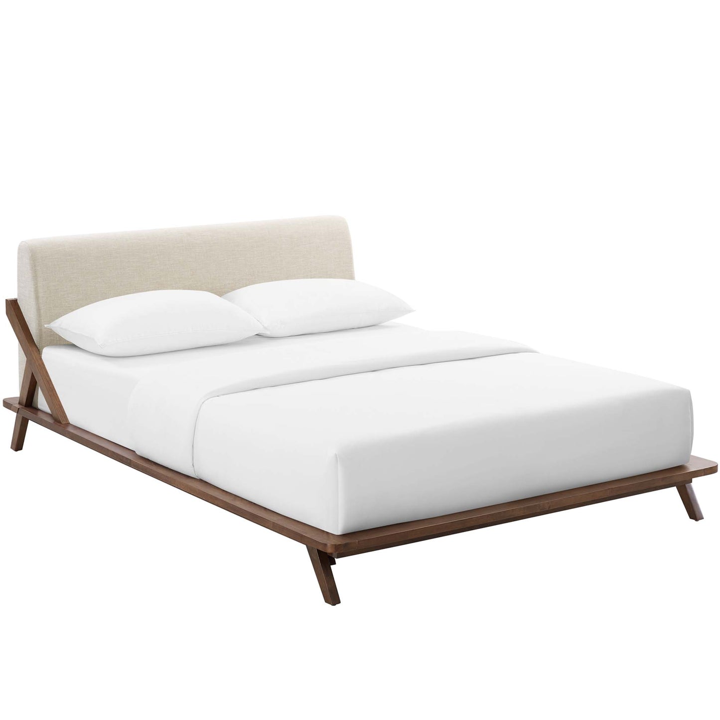 Luella Upholstered Fabric Queen Platform Bed by Modway MOD-6047-WAL-BEI