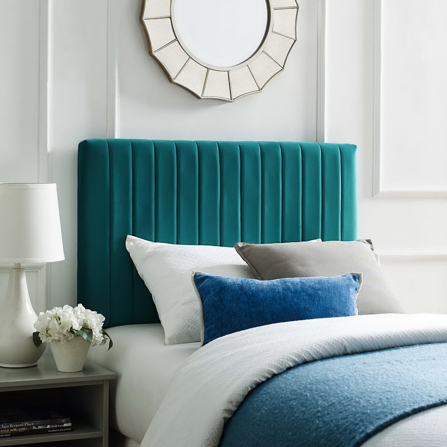 Keira Performance Velvet Twin Headboard by Modway MOD-6093-TEA