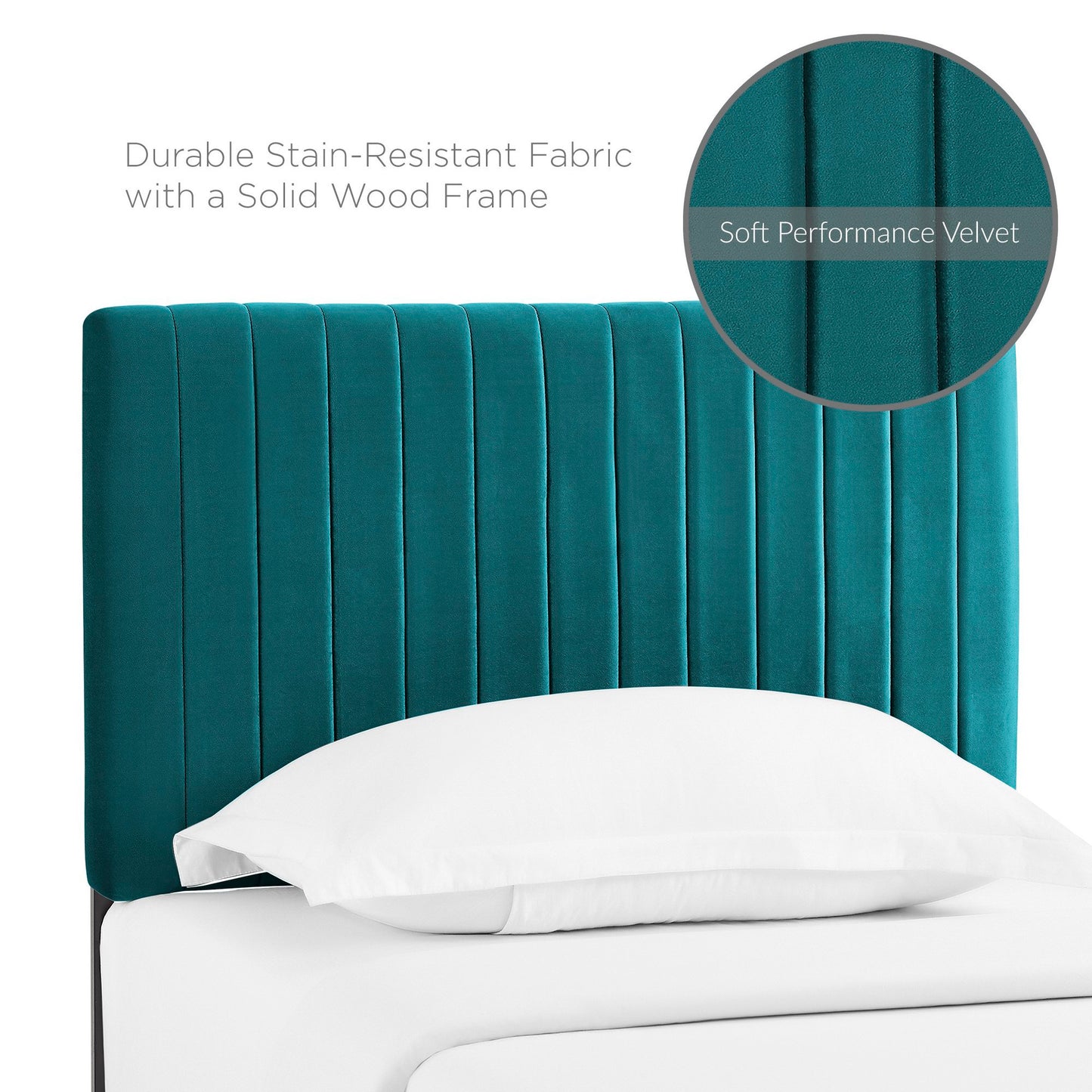 Keira Performance Velvet Twin Headboard by Modway MOD-6093-TEA