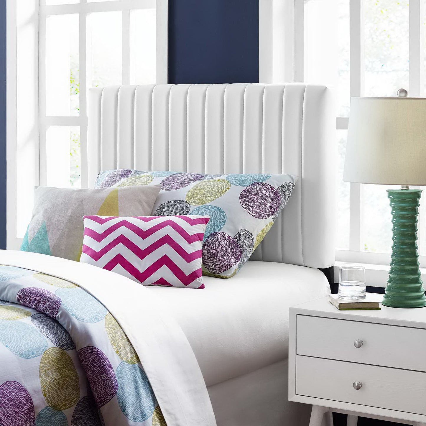 Keira Faux Leather Twin Headboard