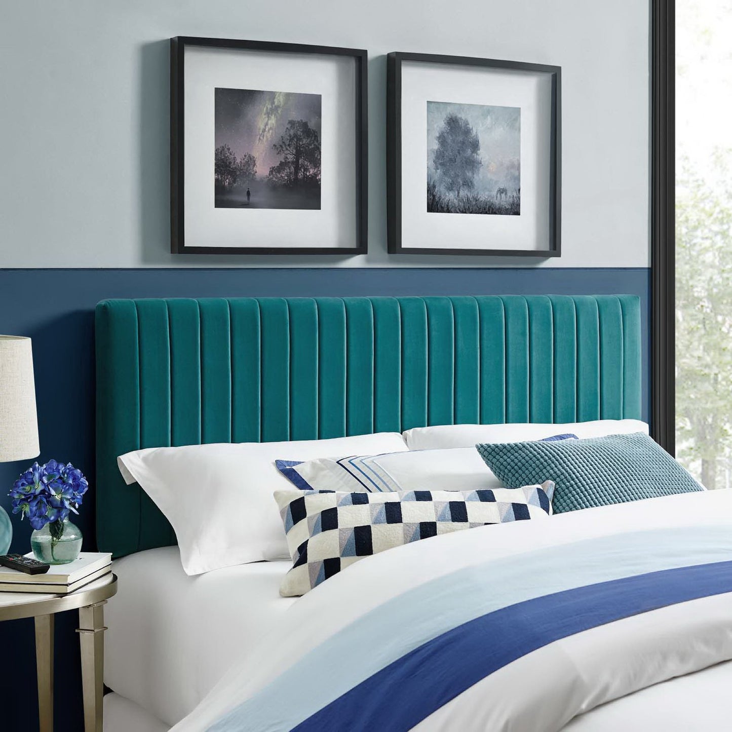 Keira Performance Velvet Full / Queen Headboard by Modway MOD-6095-TEA