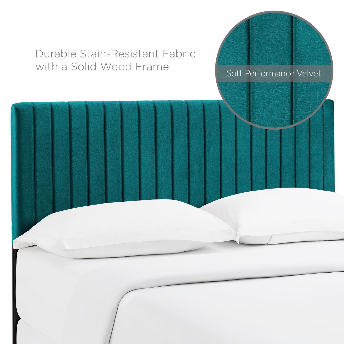 Keira Performance Velvet Full / Queen Headboard by Modway MOD-6095-TEA