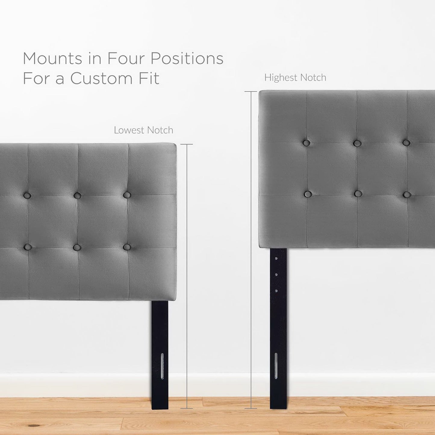 Emily Biscuit Tufted Performance Velvet Twin Headboard by Modway