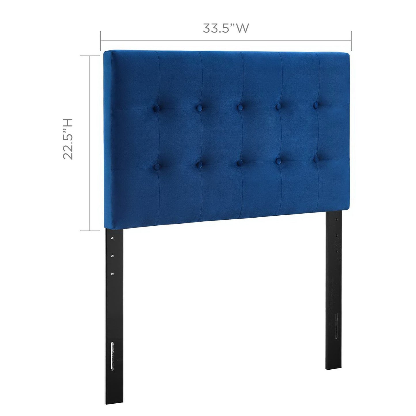 Emily Biscuit Tufted Performance Velvet Twin Headboard by Modway MOD-6114-NAV