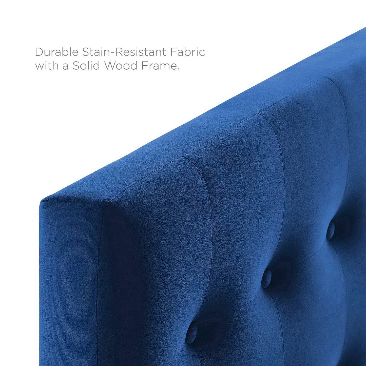 Emily Biscuit Tufted Performance Velvet Twin Headboard by Modway MOD-6114-NAV
