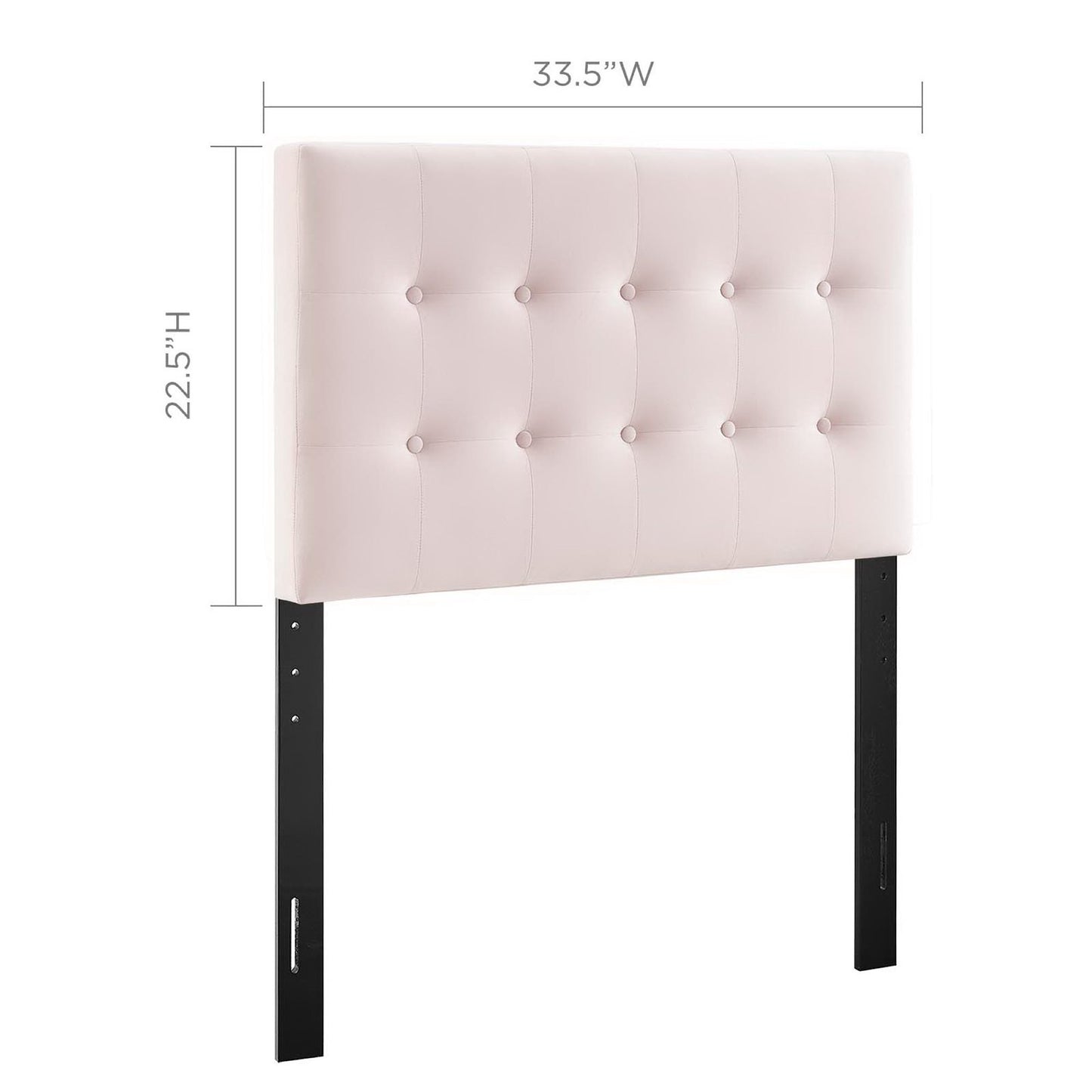 Emily Biscuit Tufted Performance Velvet Twin Headboard by Modway MOD-6114-PNK