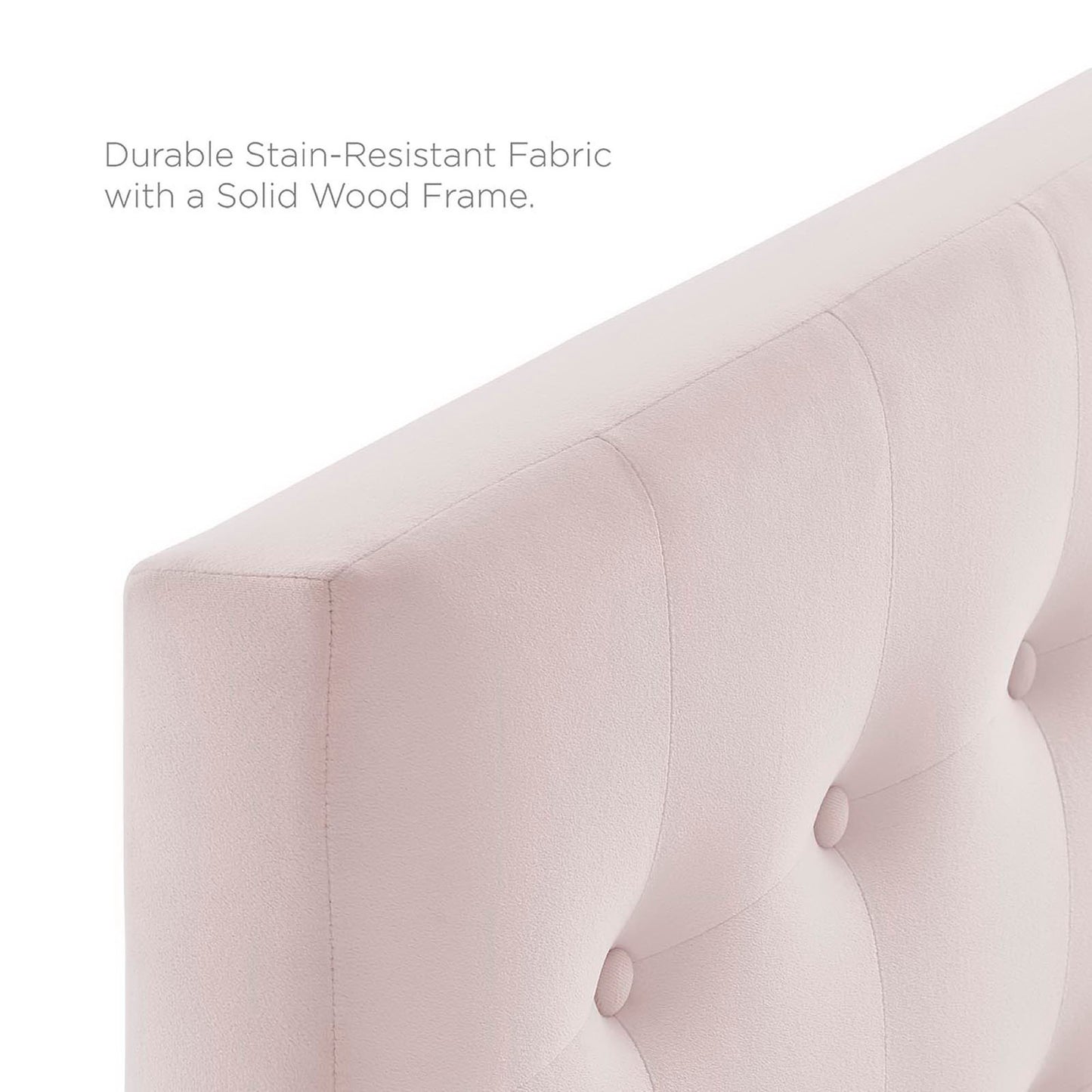 Emily Biscuit Tufted Performance Velvet Twin Headboard by Modway MOD-6114-PNK