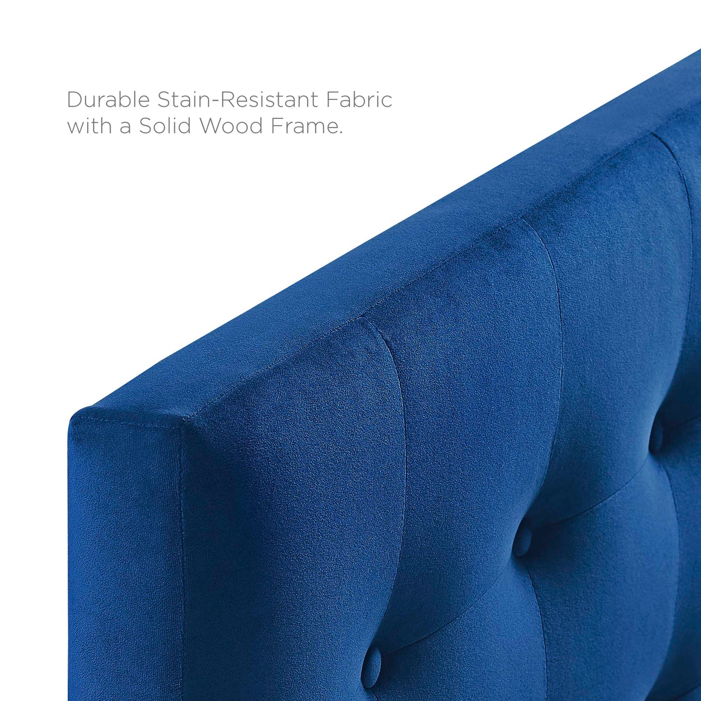 Emily Biscuit Tufted Performance Velvet Queen Headboard by Modway MOD-6116-NAV