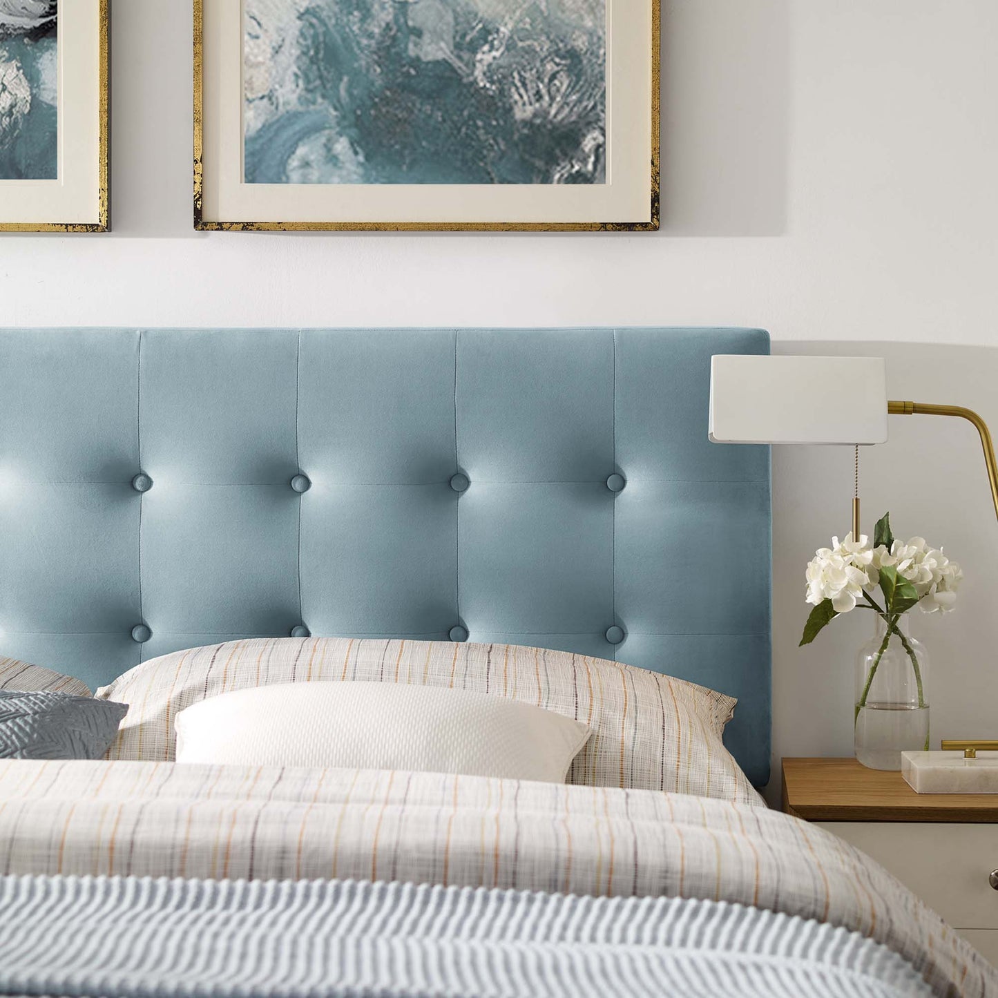 Emily Biscuit Tufted Performance Velvet King Headboard by Modway MOD-6117-LBU