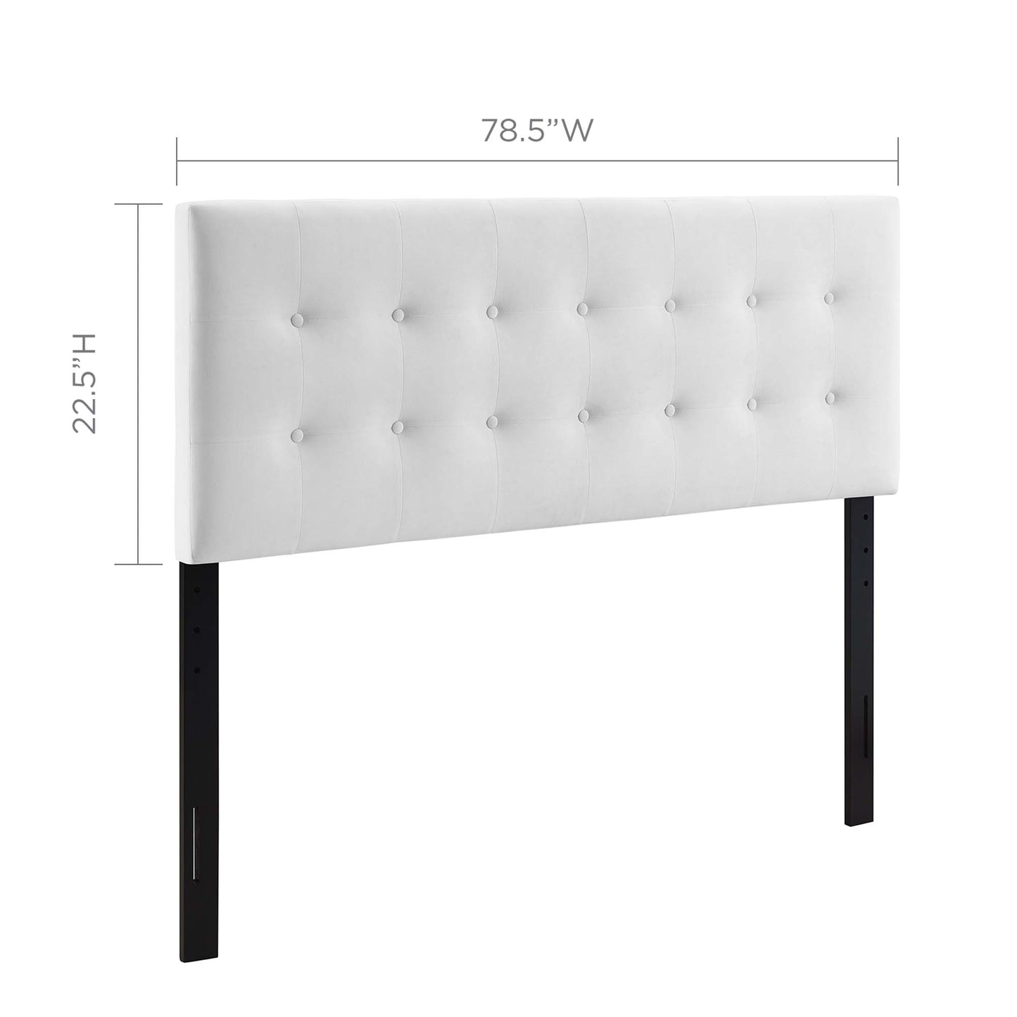 Emily Biscuit Tufted Performance Velvet King Headboard by Modway MOD-6117-WHI