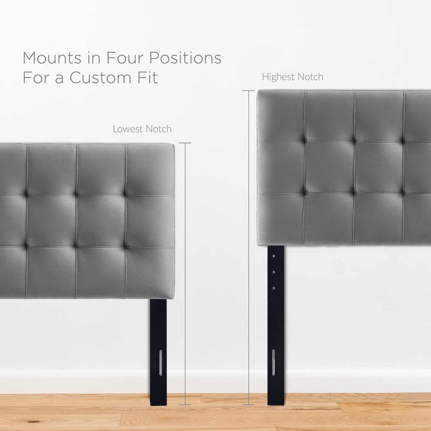 Lily Biscuit Tufted Performance Velvet Twin Headboard by Modway