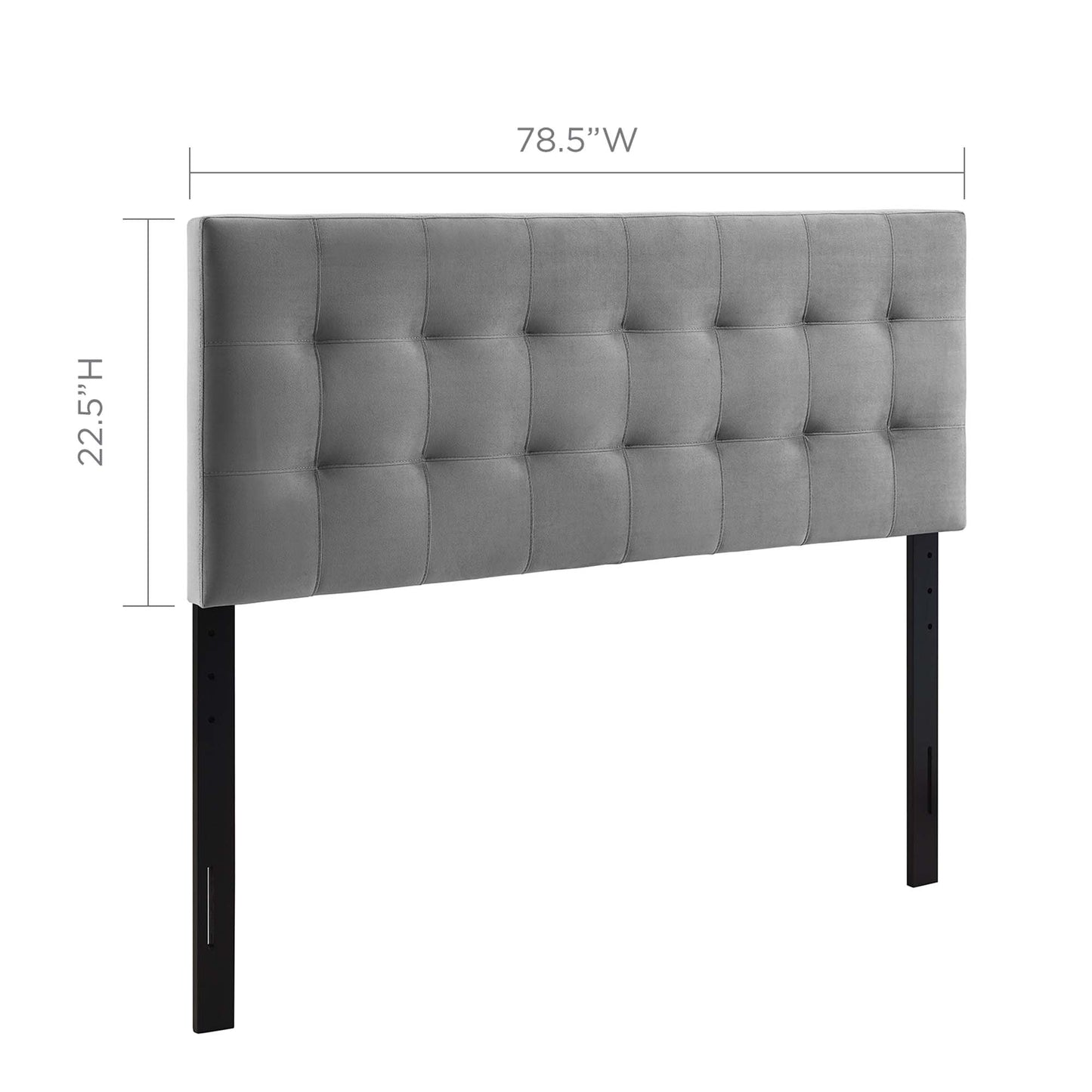 Lily Biscuit Tufted Performance Velvet King Headboard by Modway MOD-6121-GRY