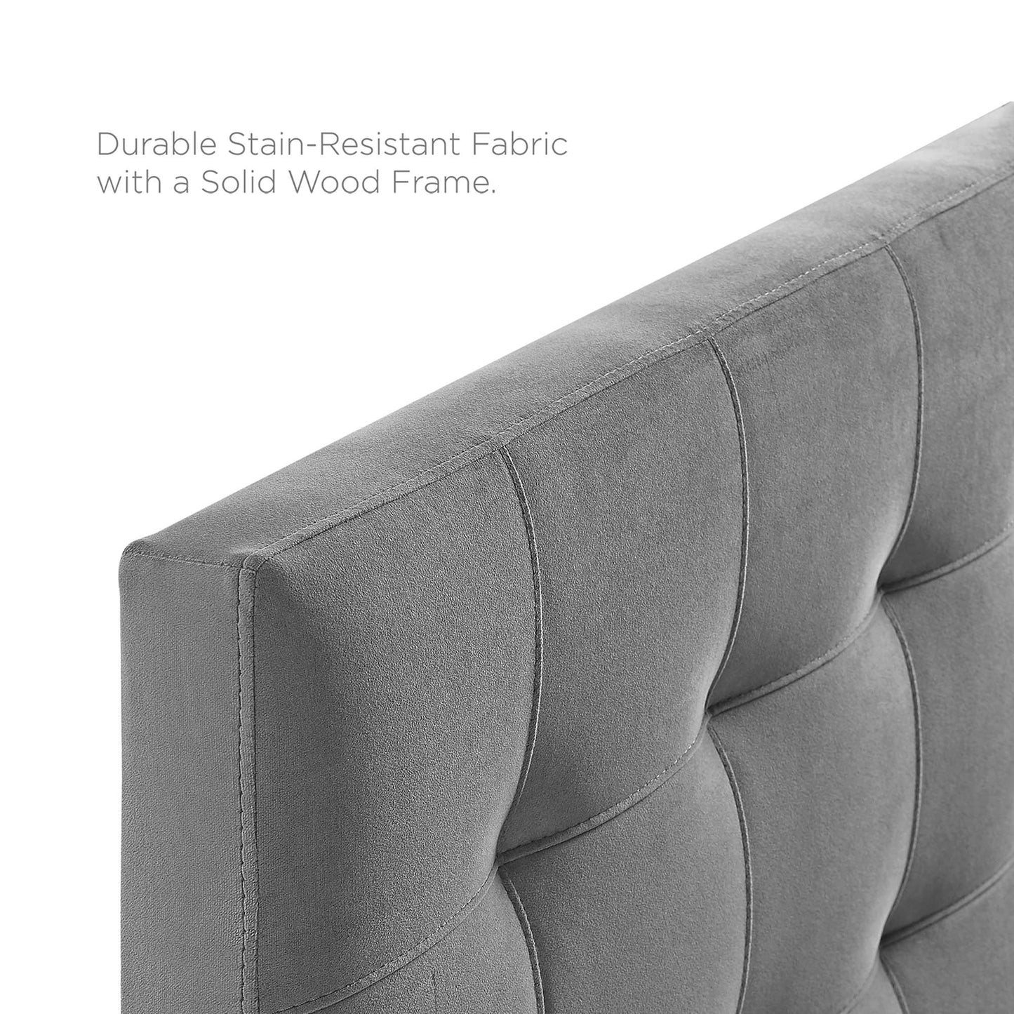 Lily Biscuit Tufted Performance Velvet King Headboard by Modway MOD-6121-GRY