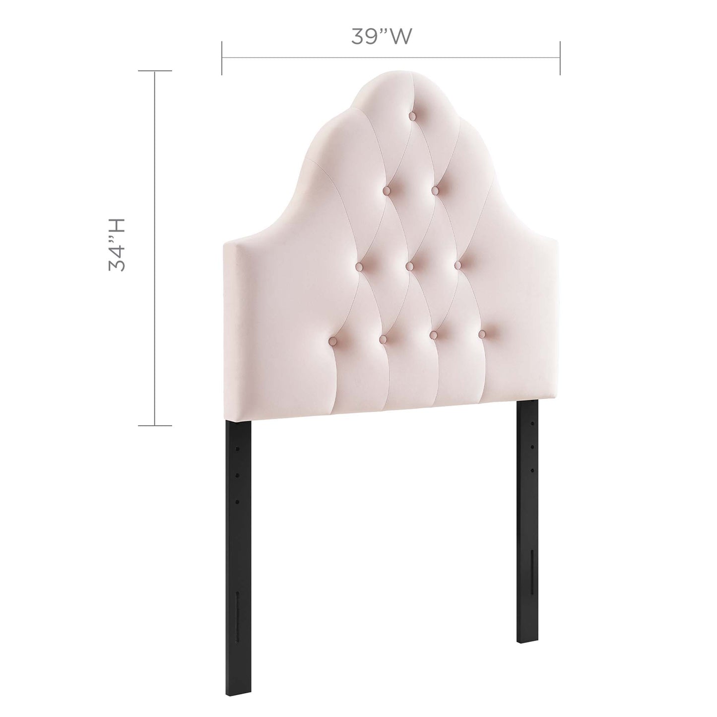 Sovereign Diamond Tufted Performance Velvet Twin Headboard by Modway MOD-6122-PNK