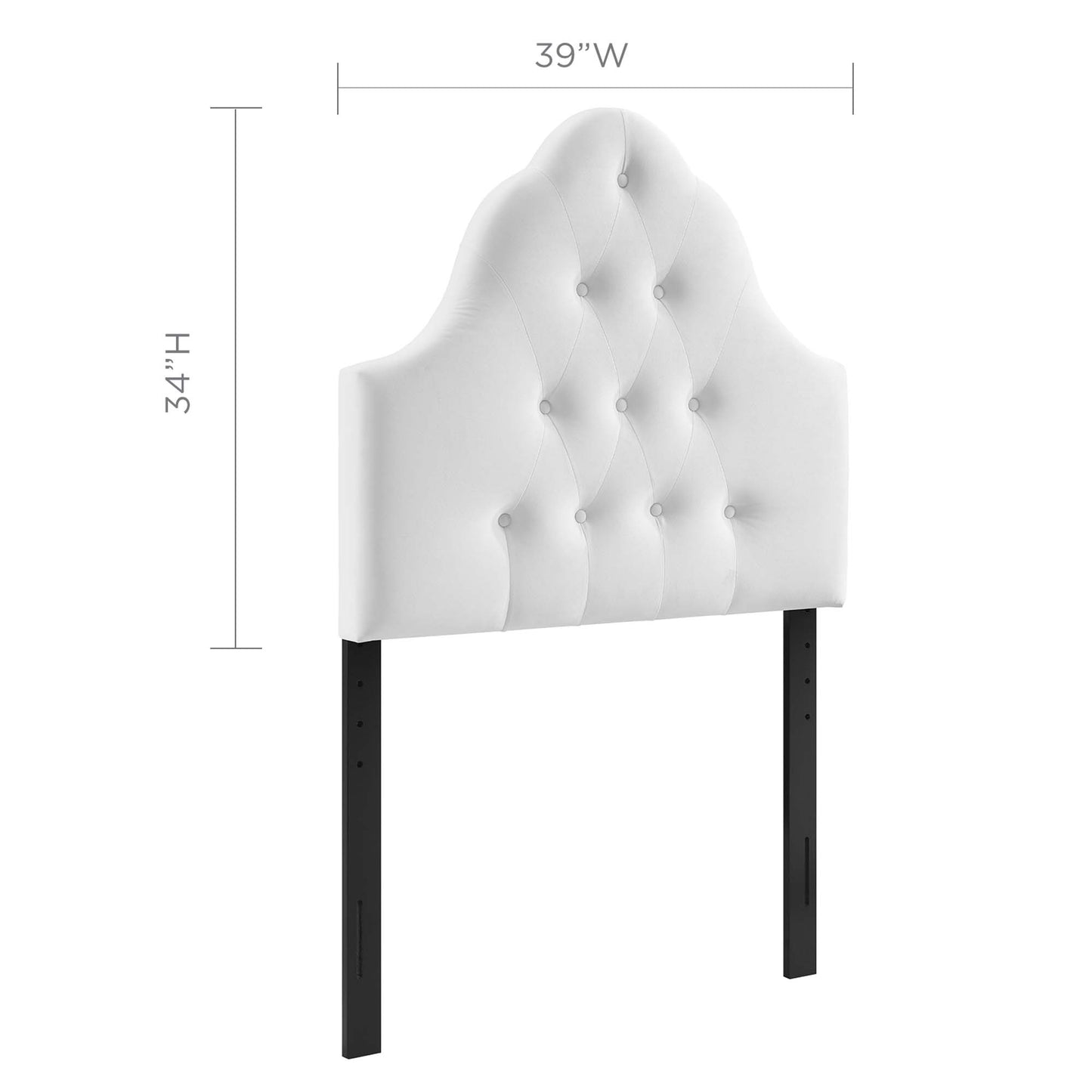 Sovereign Diamond Tufted Performance Velvet Twin Headboard by Modway MOD-6122-WHI