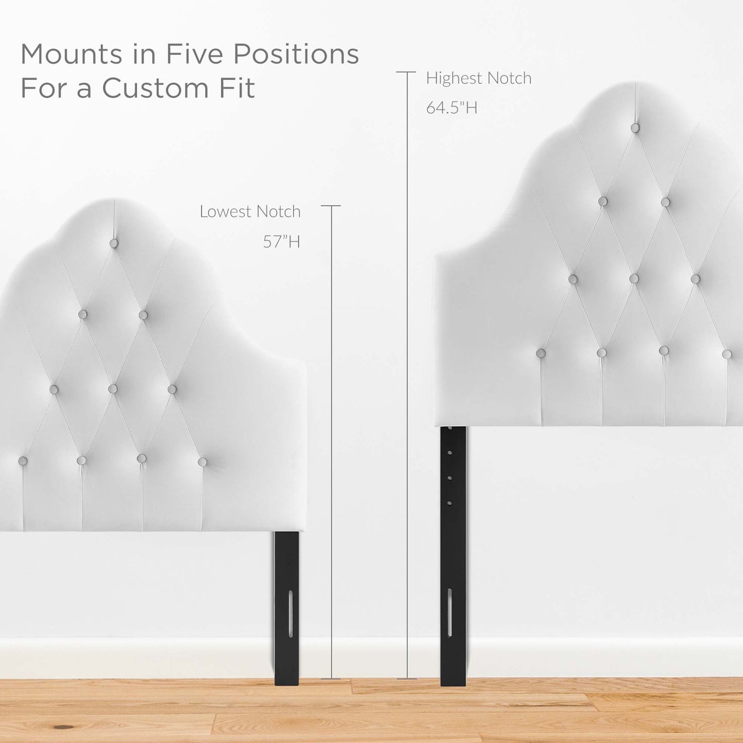Sovereign Diamond Tufted Performance Velvet Twin Headboard by Modway MOD-6122-WHI