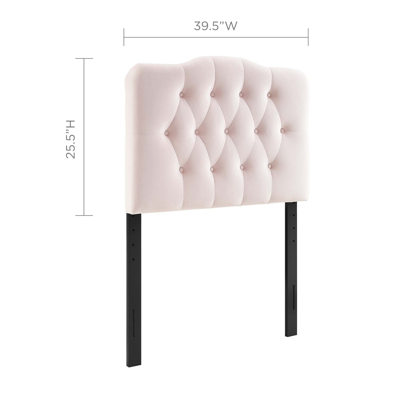Annabel Diamond Tufted Performance Velvet Twin Headboard by Modway MOD-6126-PNK